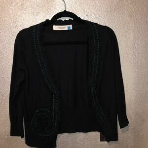 Sparrow Preppy Academia Cozy Winter Blue Green Whirl and Wind Cardigan